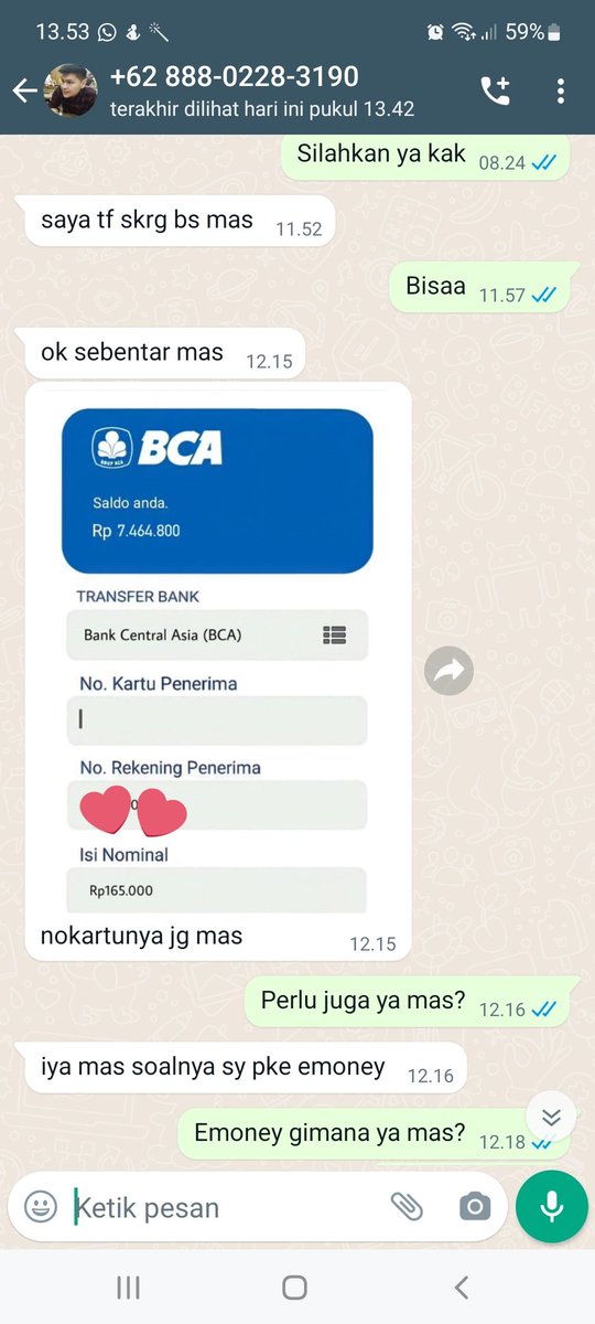 akumasihlucu's tweet photo. ‼️HELP RT NOMOR WA BARU PENIPU TOLONG DI BLOCK NO INI‼️
https://t.co/lAvtox5Zm6 modus nya sama kayak penipu dgn no WA yg kemarin seliweran di tl dgn no wa https://t.co/IbrFIP2DcI https://t.co/O3rvY9a3dK