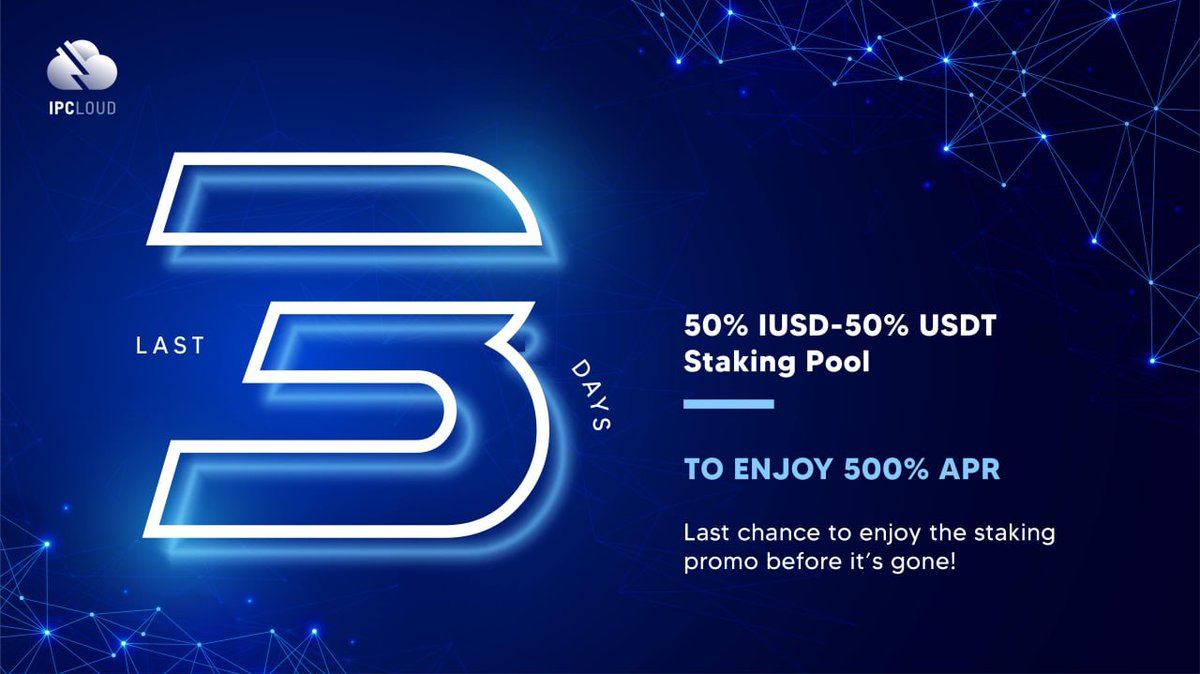 IPCOfficial_'s tweet image. Calling all #IPC fam 📣

Last 3️⃣days to go on our 50% IUSD-50% USDT #staking pool!

#IPCloud #digitalwallet #IPCtoken #ipcapital