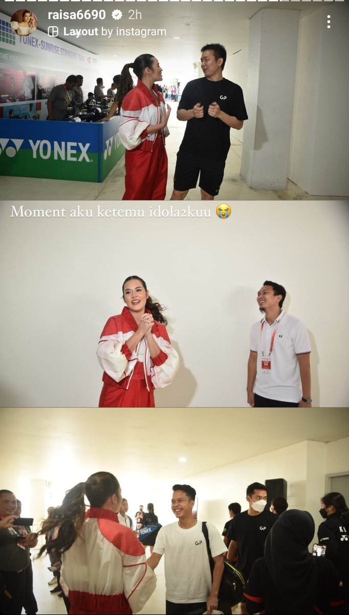 ZonaBulutangkis's tweet photo. Momen @raisa6690 jadi BL seperti kitah 😛😍❤

#TerimaKasihGreysiaPolii https://t.co/H8ChMwNSSO