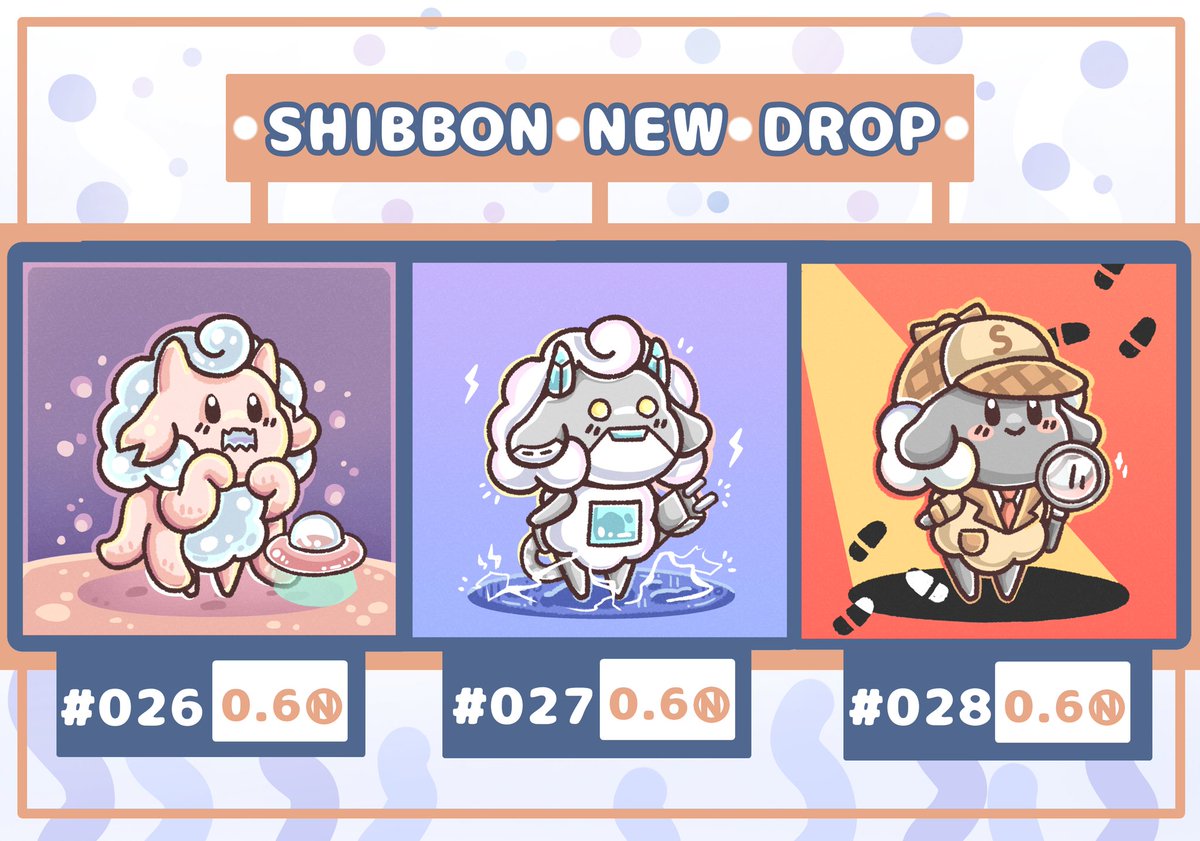 Sorry for not update for awhile.
But Shibbon still come out the same and today too!
Can buy 3 pieces now
026 ▪︎ Alien Shibbon
027 ▪︎ Robot Shibbon
028 ▪︎ Detective Shibbon
▪︎Paras▪︎
paras.id/collection/shi…
▪︎Discord▪︎
discord.gg/JtA8geyZpR
#NFTCommumity  #NEARnft