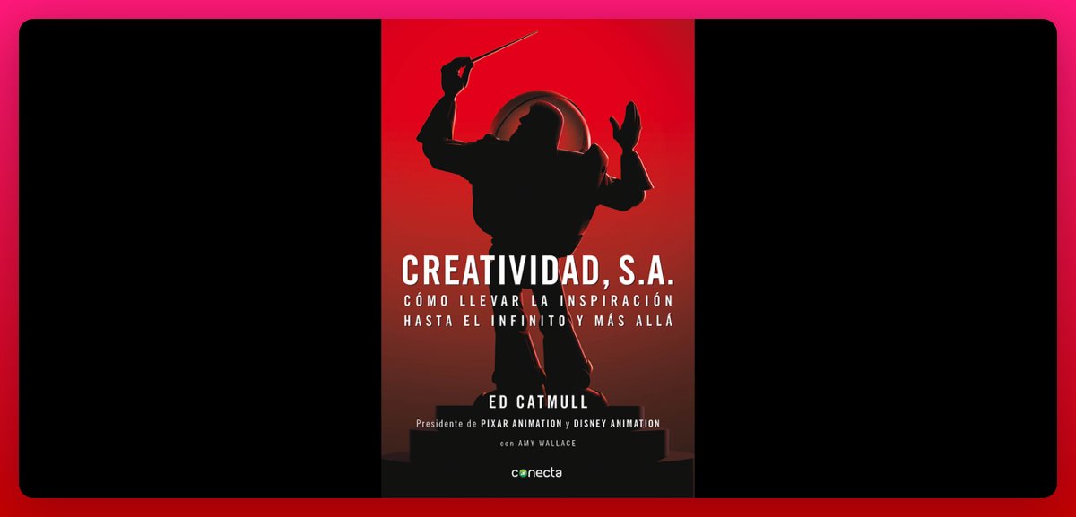 EduardoBurgoa's tweet photo. En 2006, tras crear una nueva categoría en el cine de animación y encadenar un éxito de taquilla tras otro, Pixar fue adquirida por Disney.

En su libro "Creatividad SA", Ed Catmull cuenta cómo lo lograron.

Os resumo 9 ideas clave.

Hilo. 🧵 https://t.co/vG8topewbx