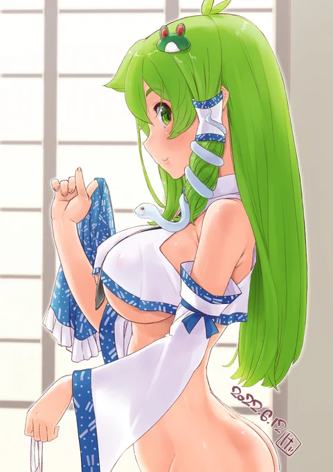 暑いので涼しい格好に☺️ 