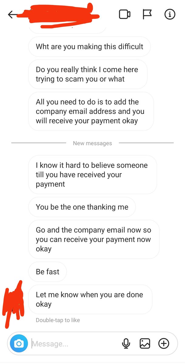 MusicSpatial's tweet photo. #gram scammers acting like you're in a committed relationship with them. 
Like bro "it's not working out, I need space" https://t.co/rRcJ2qfD30