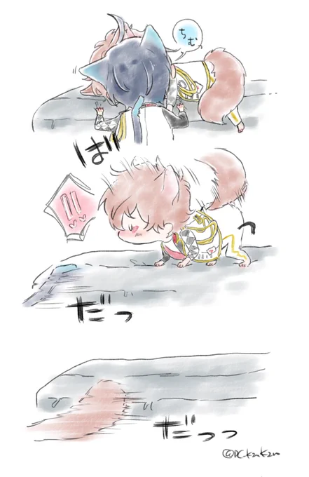 スケブ①
こっそりキスする🐱♠な🐱エスデュ 