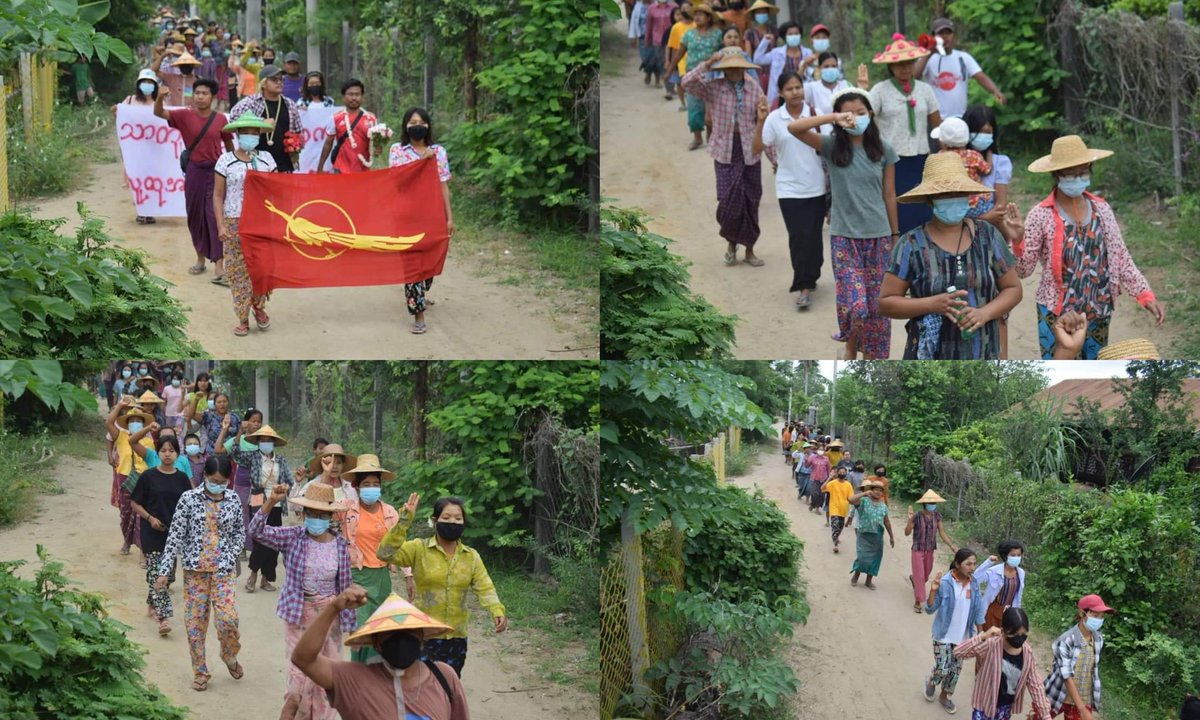 Anti-coup revolutionary coalition strike in Sagaing's Yinmabin Twp.

#2022Jun12Coup #WarCrimesOfJunta #WhatsHappeningInMyanmar