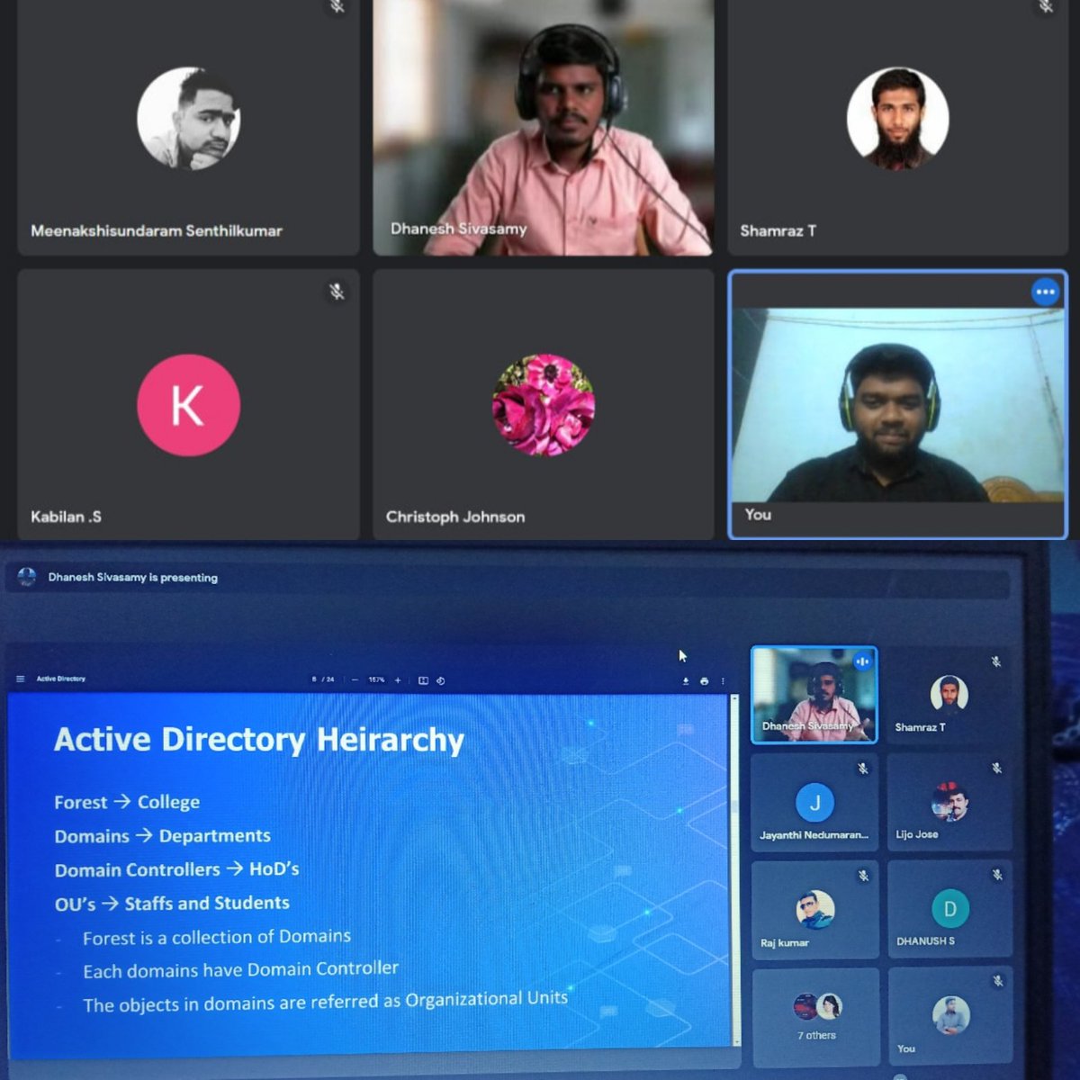 iam_amdadam's tweet photo. It was a great session delivered by @DhaneshSivasamy at @NullVillupuram 😎🔥
Recorded session will be uploaded soon in our YouTube channel. Stay tuned 😇🙏
#Nullvillupuram #null #Opensecuritycommunity #cybersecurity #infosec #penetrationtesting #ADsecurity #ADpentesting #redteam https://t.co/hvTqvkNq4s