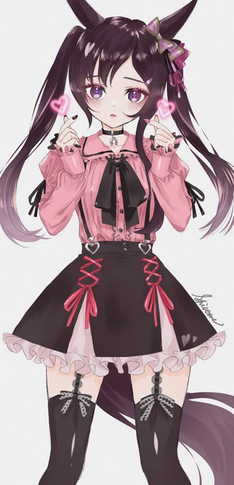 地雷系…似合うと思って…
#ウマ娘 #メジロドーベル 