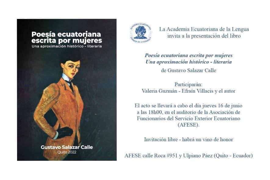 mfespinosaEC's tweet photo. Gracias a Gustavo Salazar por este aporte imprescindible a la historia de la literatura ecuatoriana y gracias por incluirme es esta galería impresionante de mujeres poetas. @MaraSolYpez @PRISA @GWLvoices @ONUEStudios @AbdonUbidia @mujerespoetas https://t.co/M3IKN3RNOI