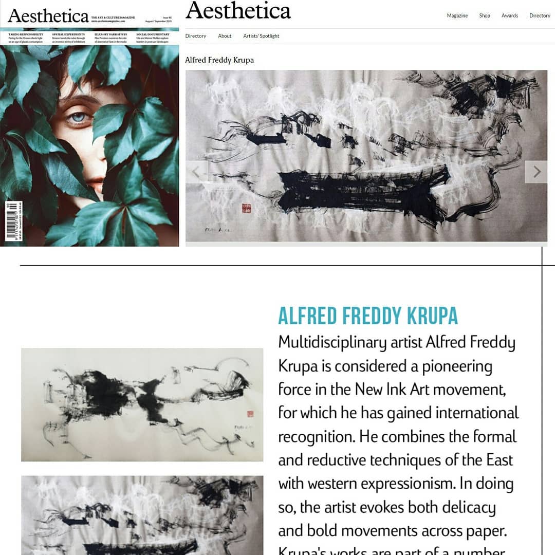 AlfredKrupa's tweet photo. AESTHETICA Magazine (York-UK, No. 90, 1st of August 2019) #aestheticamagazine #aestheticamagazine90thedition #magazinefeature #artmagazine #artpublication #featuredartist #artistslife #newinkartmovement #newinkpainting #moderninkpainting #alfredfreddykrupa #alfredkrupa https://t.co/gbceMYmWZj