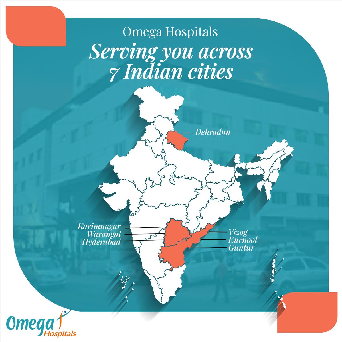 HospitalsOmega's tweet photo. Omega Hospitals are located in the following cities to serve people who are living with cancer. We want to provide the best cancer facility to every person who needs it.
#OmegaHospitals #cancertreatment #CancerTechnology #BestHospitality https://t.co/ylQBv8W0ls