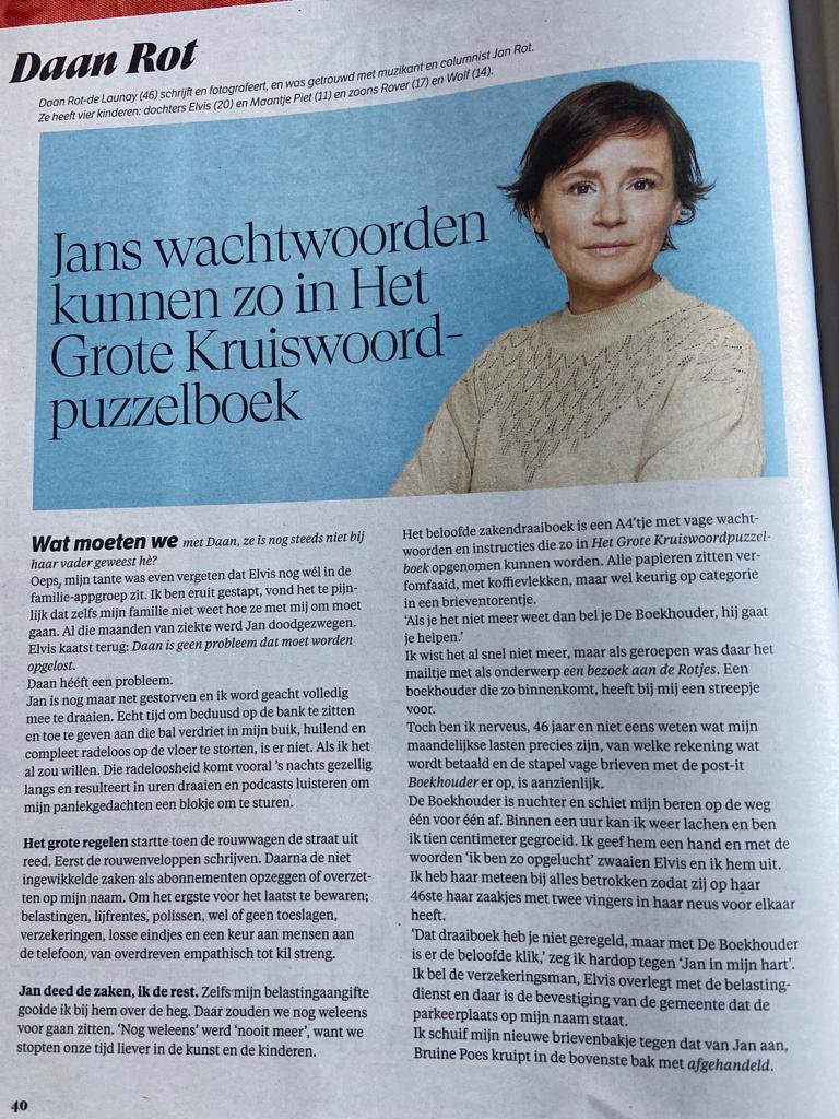 PoelmanJos's tweet photo. Ontroerend mooi. Column van Daan Rot in het #AD van zat. 11 juni 2022.  #JanRot #DaanRot @maandagdaandag https://t.co/EN2ED6971b