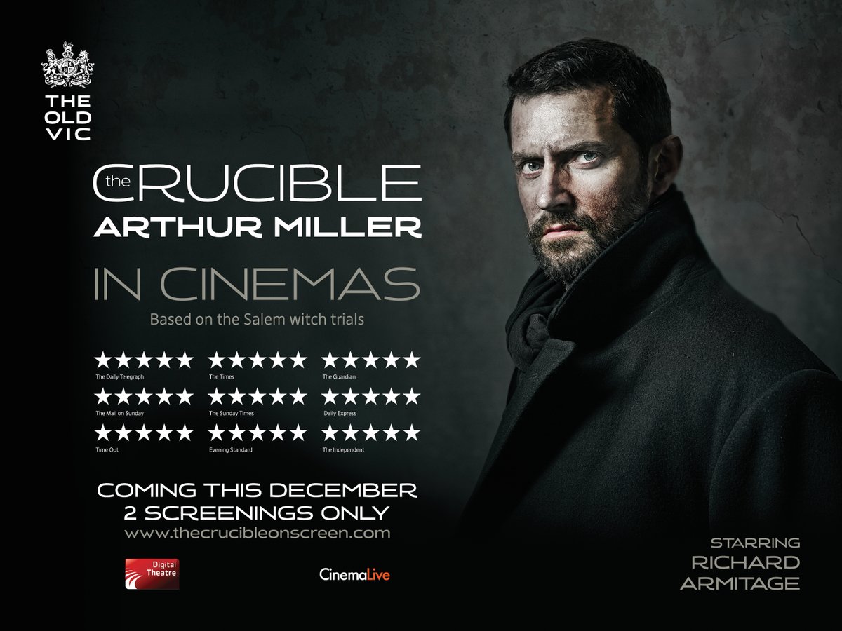 And let's share this one, with all the 5⭐️reviews #TheCrucible gained, used as @DigitalTheatre film edition promo: