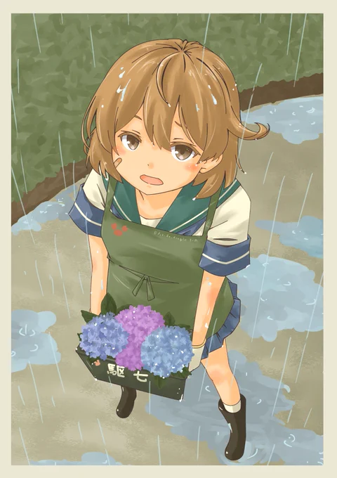 わ、雨降ってきた☔ 