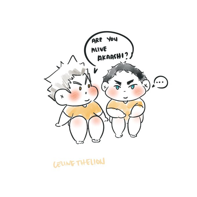 Hey Akaashi, Hey are you okay?!! #bokuaka 