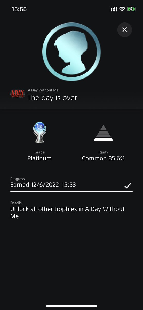 khachatrianed's tweet photo. A day without me
Platinum Trophy 🏆 #31
-The day is over
#PlayStationTrophy #PS5Share
#ADayWithoutMe #TrophyShare
Played for the platinum, stupid game TBH. Just an easy 20 minute platinum. https://t.co/fORbxLPIw6