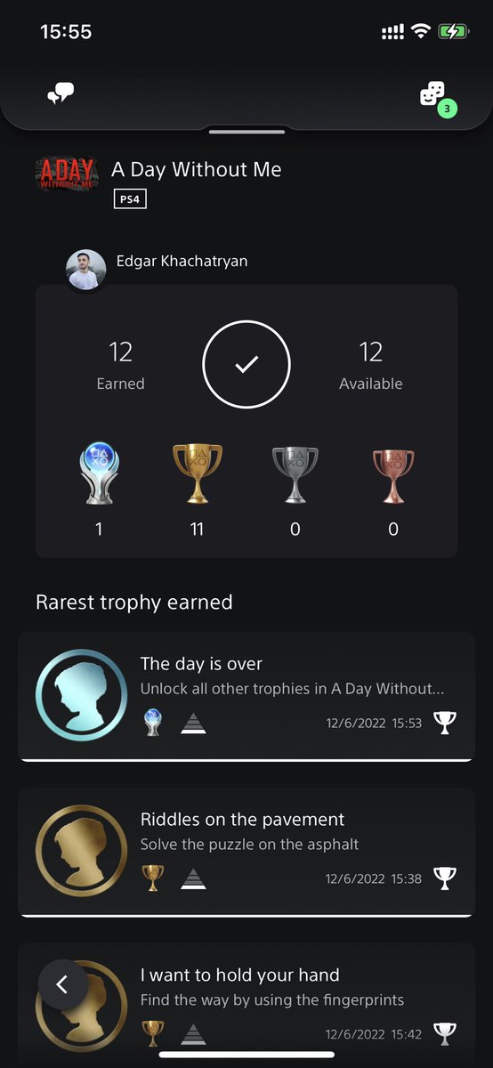 khachatrianed's tweet photo. A day without me
Platinum Trophy 🏆 #31
-The day is over
#PlayStationTrophy #PS5Share
#ADayWithoutMe #TrophyShare
Played for the platinum, stupid game TBH. Just an easy 20 minute platinum. https://t.co/fORbxLPIw6