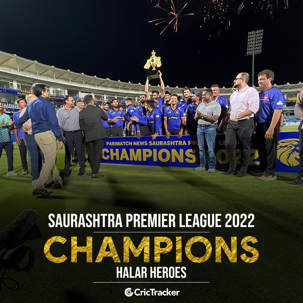 Cricketracker's tweet photo. Halar Heroes won the final match against Gohilwad Gladiators and became Champions of Parimatch Saurashtra Premier League Season 2

#Saurashtra #SaurashtraPremierLeague #CheteshwarPujara #JaydevUnadkat #Cricket #IndianCricket #T20 #CricTracker https://t.co/Ez3NVbutyx