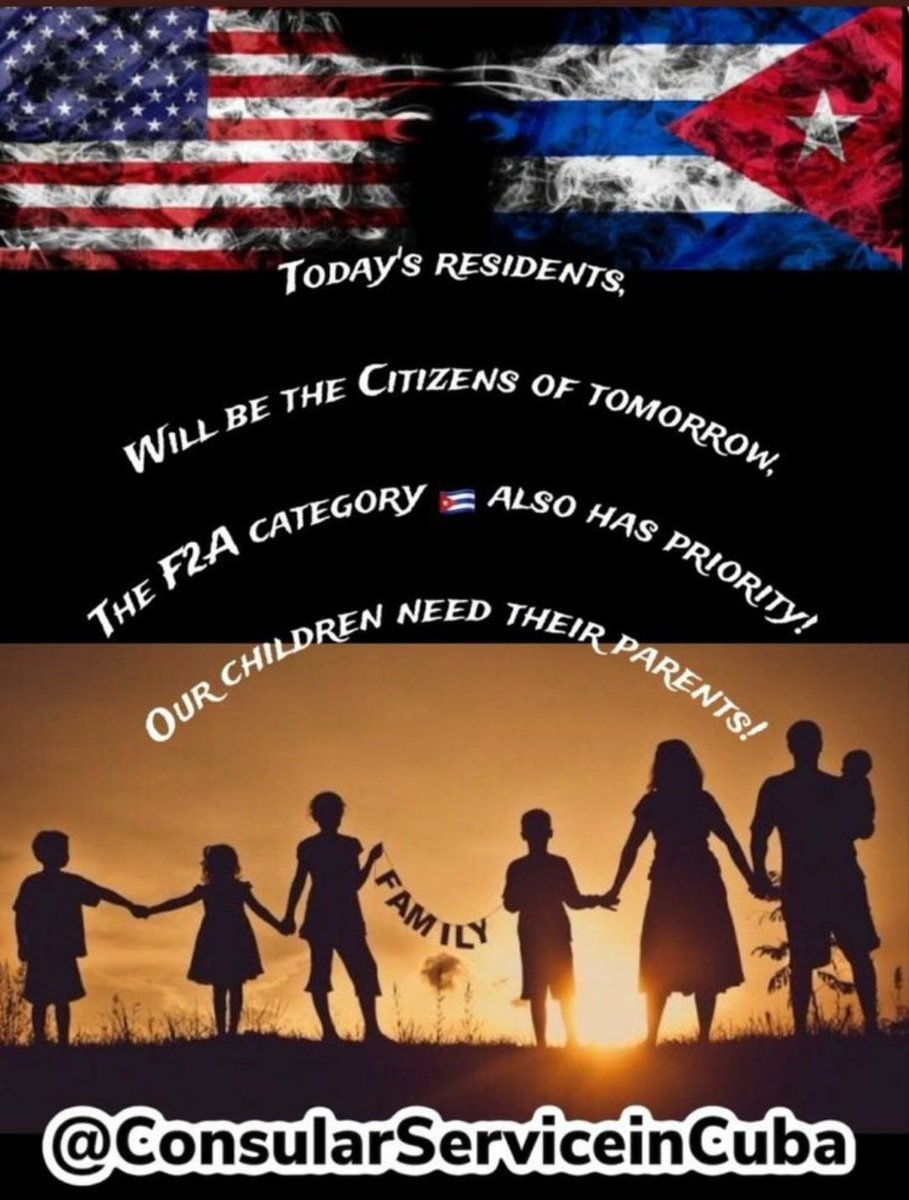 Our families need a date now #DATECFRP #ConsularServicesInCuba #CFRP #NoMoreGuyana #ConsularServicesInCubaAllCategories <a href="/WHAAsstSecty/">Bureau of Western Hemisphere Affairs</a> <a href="/POTUS/">President Donald J. Trump</a> <a href="/Cartajuanero/">Juan S. Gonzalez</a> <a href="/USEmbCuba/">Embajada de los Estados Unidos en Cuba</a> <a href="/USCIS/">USCIS</a> <a href="/SecMayorkas/">ARCHIVED: Secretary Alejandro Mayorkas</a> <a href="/SecBlinken/">Secretary Antony Blinken</a> <a href="/StateDept/">Department of State</a> PLEASE REOPEN THE PROGRAM #CFRP.HELP US 🙏🏻🙏🏻🙏🏻