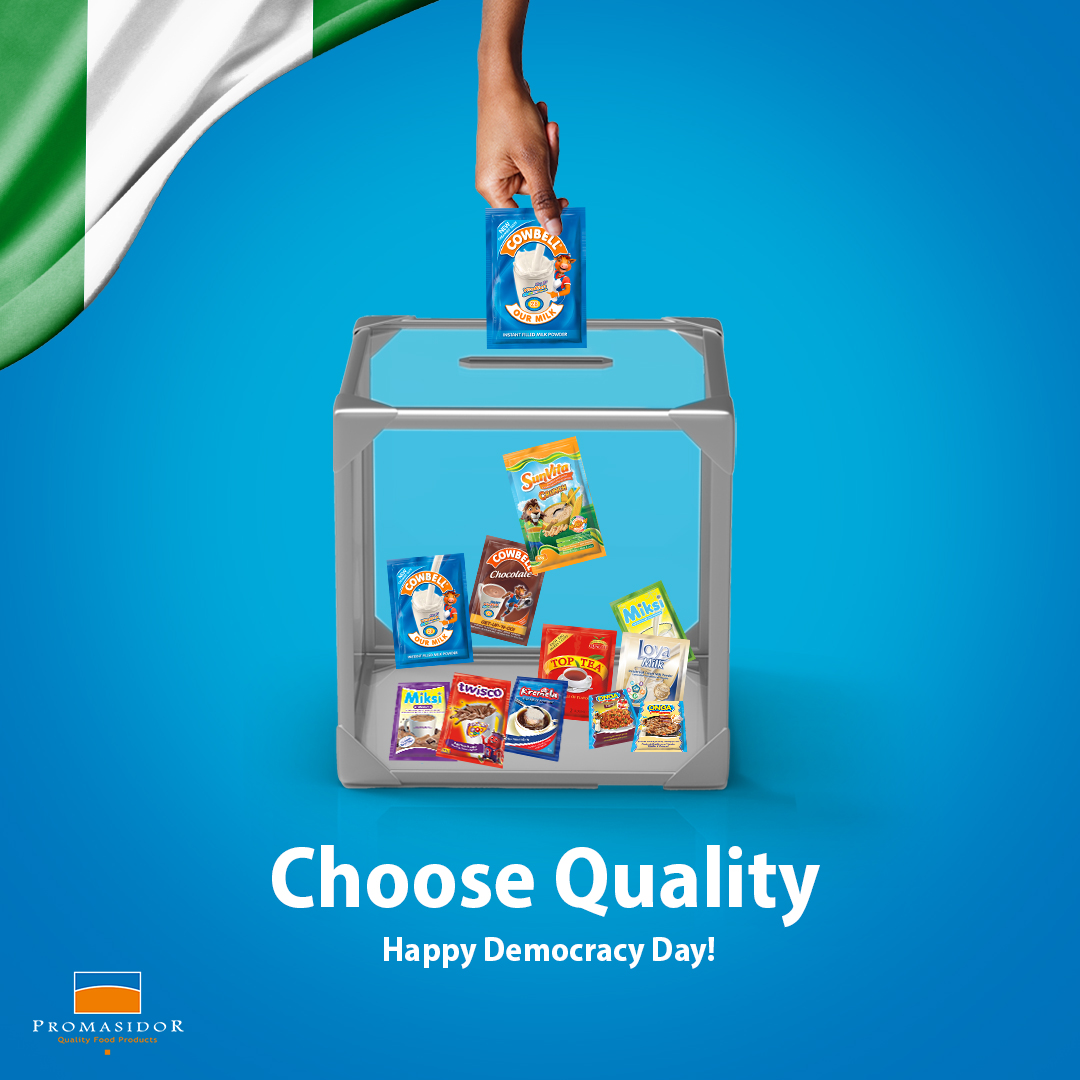 Choose quality, for a guaranteed future of our dreams! Happy Democracy Day Nigeria! #Promasidor #CowbellOurMilk #HappyDemocracyDay #DemocracyDay