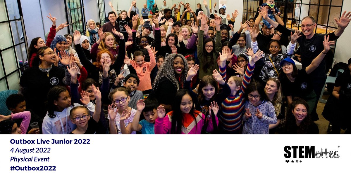 If you know a #Stemette, age 5-11, tell them about Outbox Live Juniors!

<a href="/Stemettes/">Stemettes ® ♥★#●+</a> have in person events coming this summer 🌟Full of fun and food...and it's all free!
 
📅 4 &amp; 5 August
⏰ 10am - 3.30pm
✅ 5 -11
 
👉stemettes.org/outbox
 
#Outbox2022