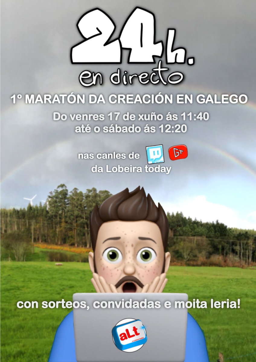 _Lobeira_today's tweet photo. Estamos moi ilusionadas coa megaresposta da xente a este maratón… a falta duns flequiños que nos quedan por amañar, vémonos o venres pouco antes do mediodía… #1ºmaratóndacreación #alobeiratoday https://t.co/T0YE0ziyxh