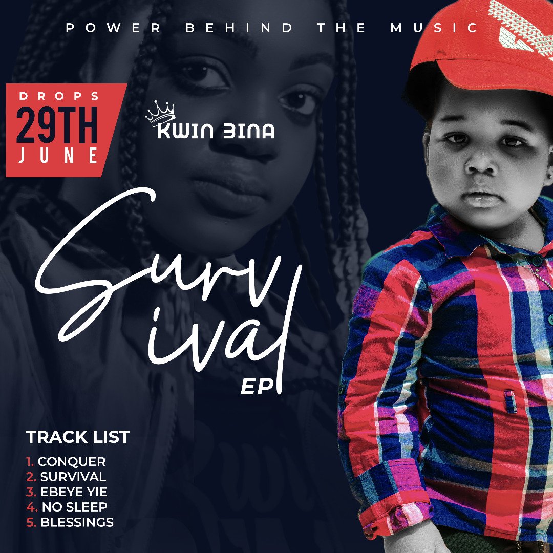 KwinBina's tweet photo. I'm so happy to make this announcement for my new EP, #survival dropping on 29th June this morning. Please share, spread the word, thank you.

#EP #kwinbina 

@Flowkingstone_ @Fameye @Amerado_Burner @andydosty Samini https://t.co/hCJHRcw3lT