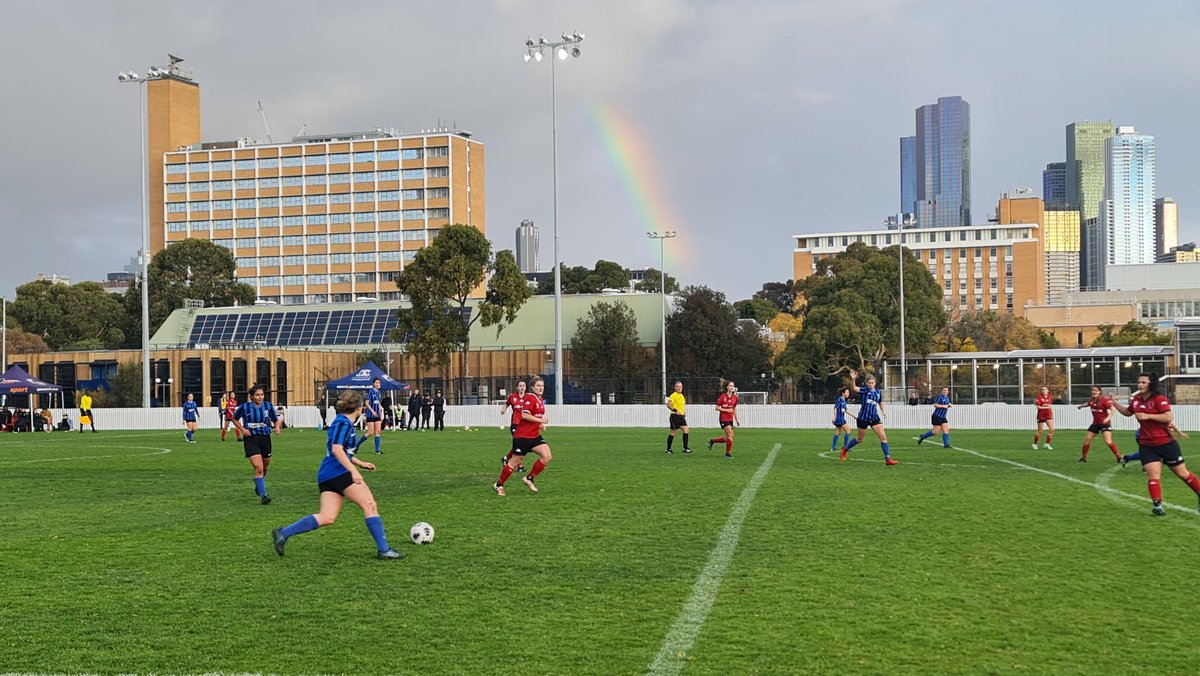 MU_Sport's tweet photo. Congratulations to @MelbUniSC who celebrated the 75th anniversary of their Club today on University Oval. Their @footballvic Victorian Premier League Women's team had a solid 3-1 win over Eltham, while the reserves team won by a whopping 20-0. https://t.co/RepNHlK0gc