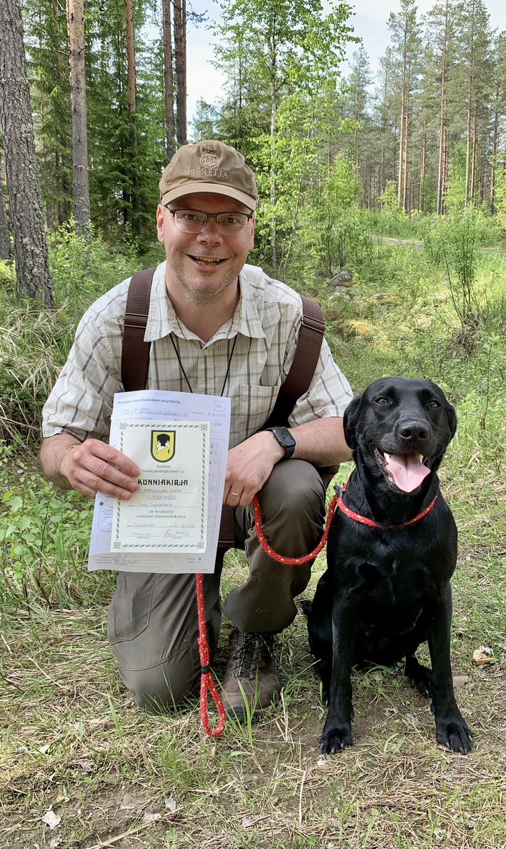 Life outside work: Yesterday our dog Hippa passed retrievers’ three stage field test (taipumuskoe). She has been with our family now for two years and she is the first dog trained by me. Someone is proud and happy!