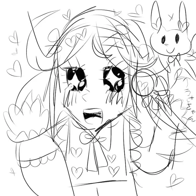 #誰が1番小学二年生女子っぽい絵が描けるか勝負しようぜ 
