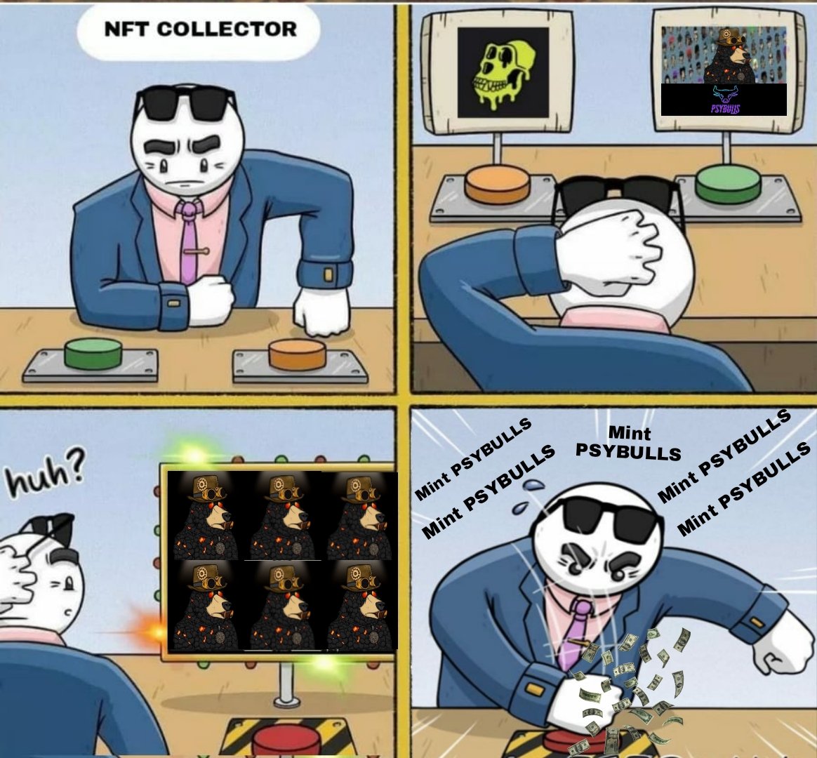 rahulicee's tweet photo. All you need is @PSYBULLS_NFT  ⚡️⚡️

The future is here⚡️

Collect it before moon😳🔥

@PSYBULLS_NFT

#PsyMemes #Giveaways #Bnb #NFTCommunity #NFTGiveaways
#Meme #MemeContest #Strongertogetheralliance https://t.co/YIgN1rWLPe
