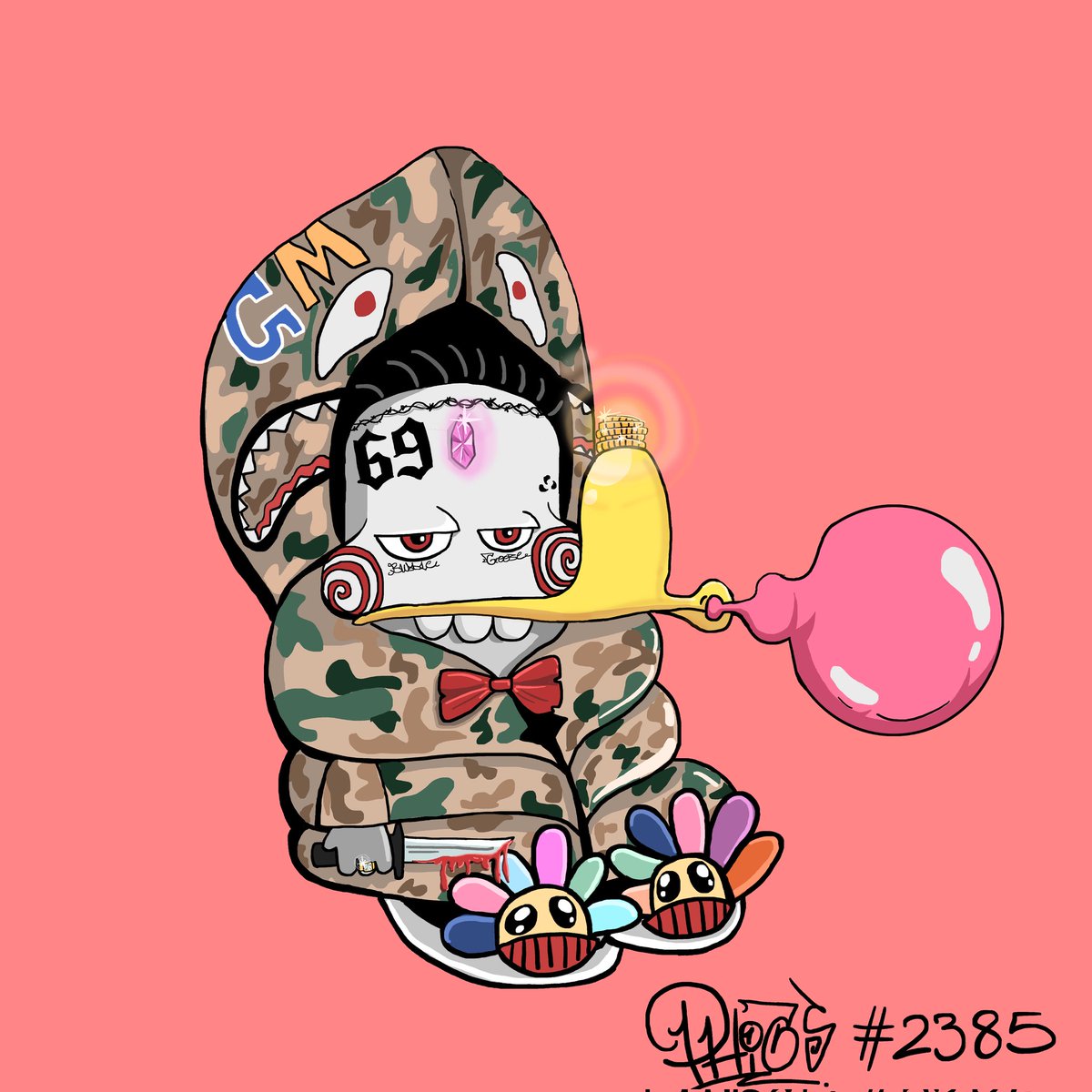 PhonesittH's tweet photo. @iamcarljones @BubblegooseXYZ @WAGMIBeach @lovebarnett I tried 4 fan art and spend alot of time and didn't get WL. But It's Ok. 
Keep it up Man! Good luck and wish your project to be success 🤘✊. 🔥 https://t.co/MHJahuJDyg