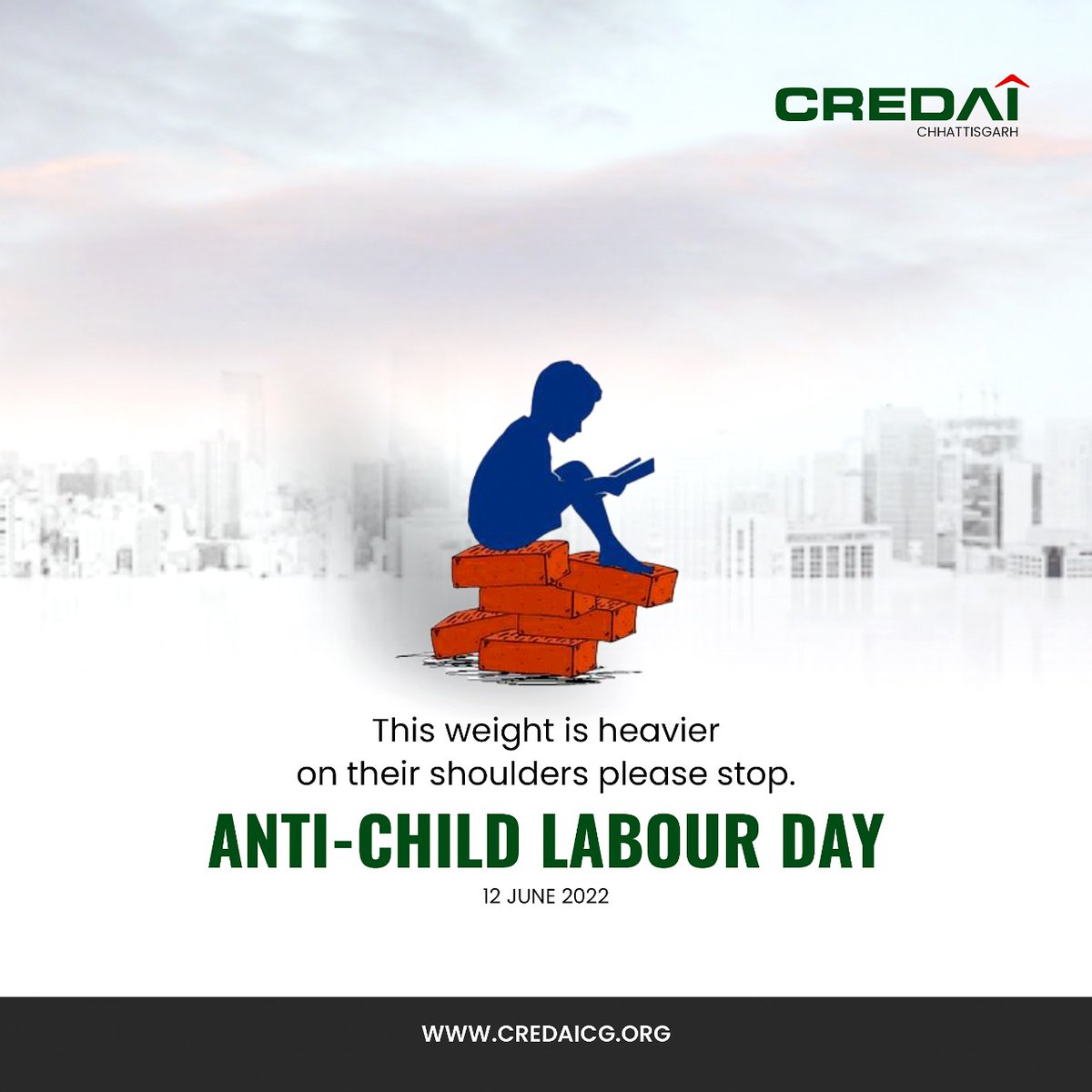CredaiC's tweet photo. Children belong in schools, not workplaces. Child Labour deprives children of the future they create if given a chance.

#StopChildLabour #AntiChildLabourDay #WorldAgainstChildLabour #StopChildLabour #ChildLabour #SayNotoChildLabour #Credai #Chhattisgarh https://t.co/sPfzXW4Jom
