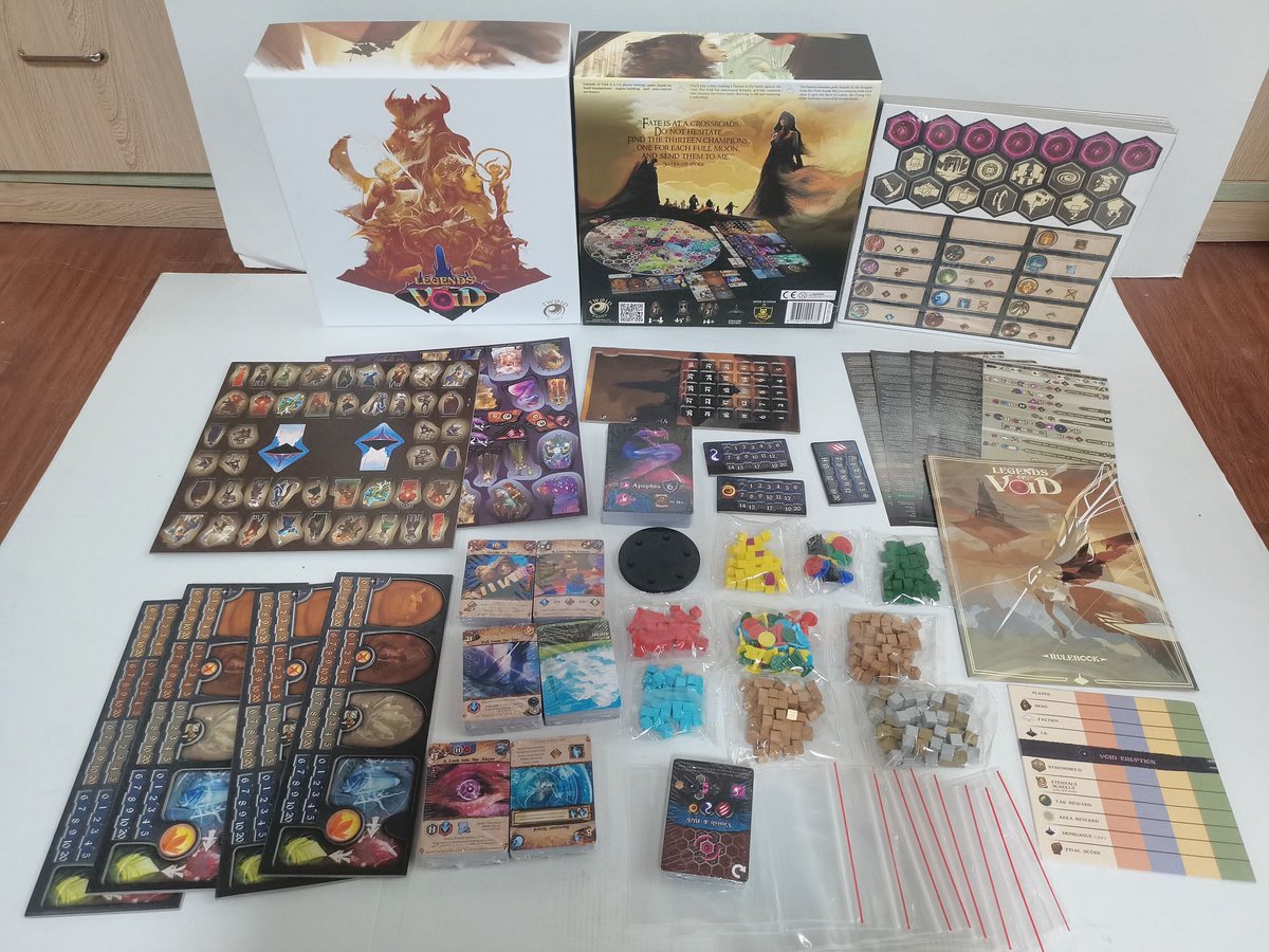 TwoidG's tweet photo. It will not be perfect,
we are not in time,
but that crazy wonderful idea
we had years ago
is tangible and ready for shipping! 🤩🥳
#legendsofvoid #twoidgames #boardgames https://t.co/N9yScrT9Cc