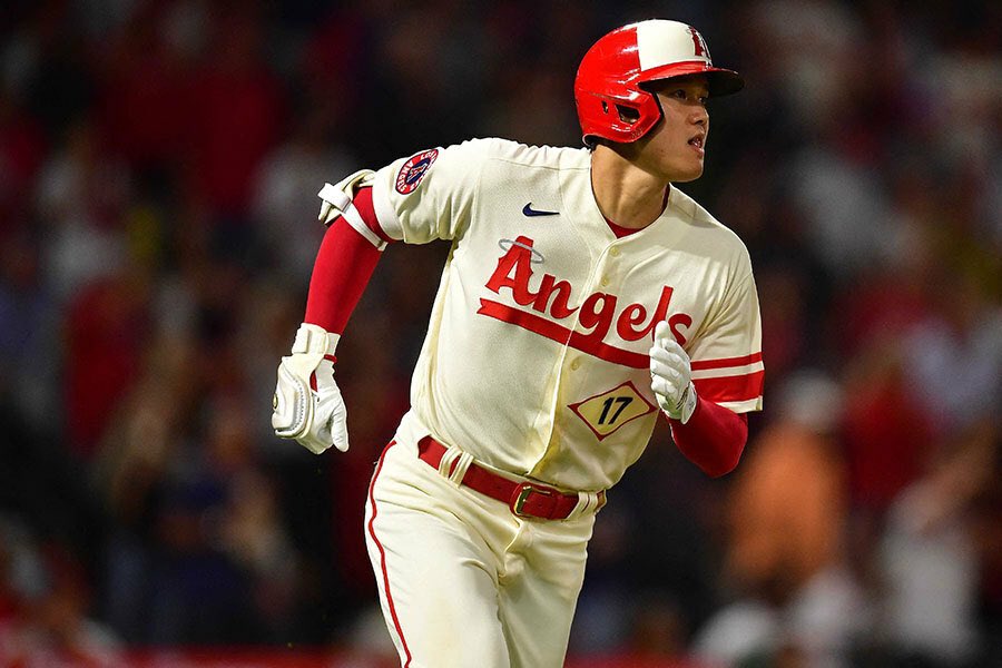 shohei ohtani looking good in the angels' city connect uniform