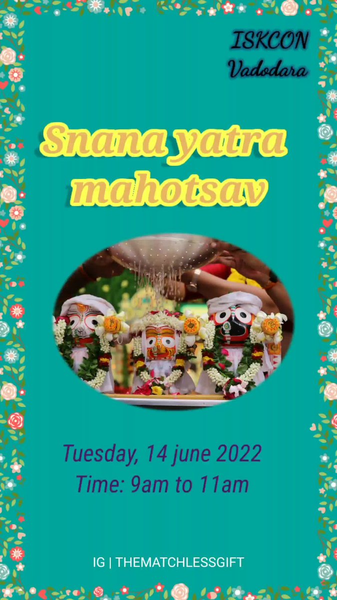 THEMACTHLESSGI1's tweet photo. Snana yatra mahotsav @ iskcon vadodara
#snanayatra #rathyatra #JaiJagannatha #sundayvibes #HareKrishna #ISKCON https://t.co/BBycOlgP1J