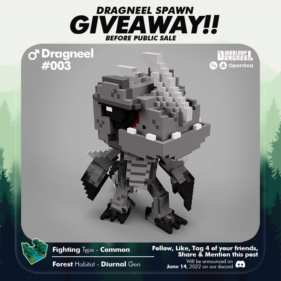 World of Dragneel
FIRST GIVEAWAY
BEFORE PUBLIC SALE
JOIN ON OUR INSTAGRAM <a href="/dragneelnft/">dragneelnft</a>
.
#newdrop #NFT #NFTs #NFTProject #opensea #OpenSeaNFT #voxel #SandboxGame #sandbox #pfp #voxelart #dropnft #NFTGiveaway #NFTdrop