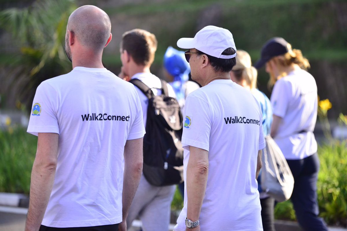 RwandaICT's tweet photo. Today, Min @MusoniPaula together with the #ITUWTDC delegates joined thousands of residents of the City of Kigali for the bi-weekly Car-Free Day dedicated to #Walk2Connect. https://t.co/8oSgIYN5fT