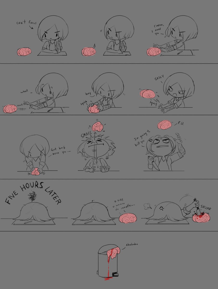 Brain Wrangling: a comic (gasp, another one)

#stripcomics #indiecomics #brains #cibokilley #beta_20