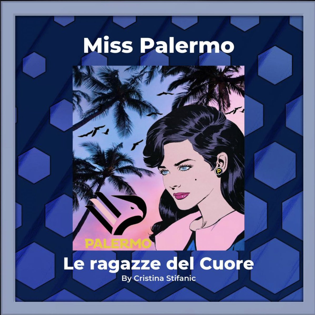 CStifanic's tweet photo. Sarà Miss Palermo "the new Queen"? Ecco il primo #NFT artistico della storia del #calcio, realizzato per 
@LegaProOfficial e @Palermofficial per celebrare questo fantastico momento così tanto atteso da #Palermo e da tutta la #Sicilia 
--> https://t.co/rpMXbsbWZX https://t.co/1LQLvhkhLi
