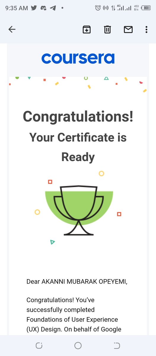 AkanniMubarakO1's tweet photo. Thank You Coursera !!

I can't be more excited right now.

Happy Sunday Y'all

#coursera #uiuxdesign #uidesig https://t.co/gRcYADErQJ