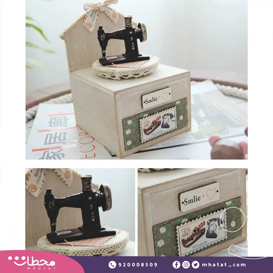 صندوق موسيقى خشبي بدرج صغير في الأسفل وتحفة لآلة خياطة كلاسيكية تدور مع ألحان سيمفونية بيتهوفن 🎵🎶
بـ 37.95 ريال بعد الخصم!

تجدونه في: محطة بنات > صناديق موسيقى
ow.ly/3kGH50DiYFG