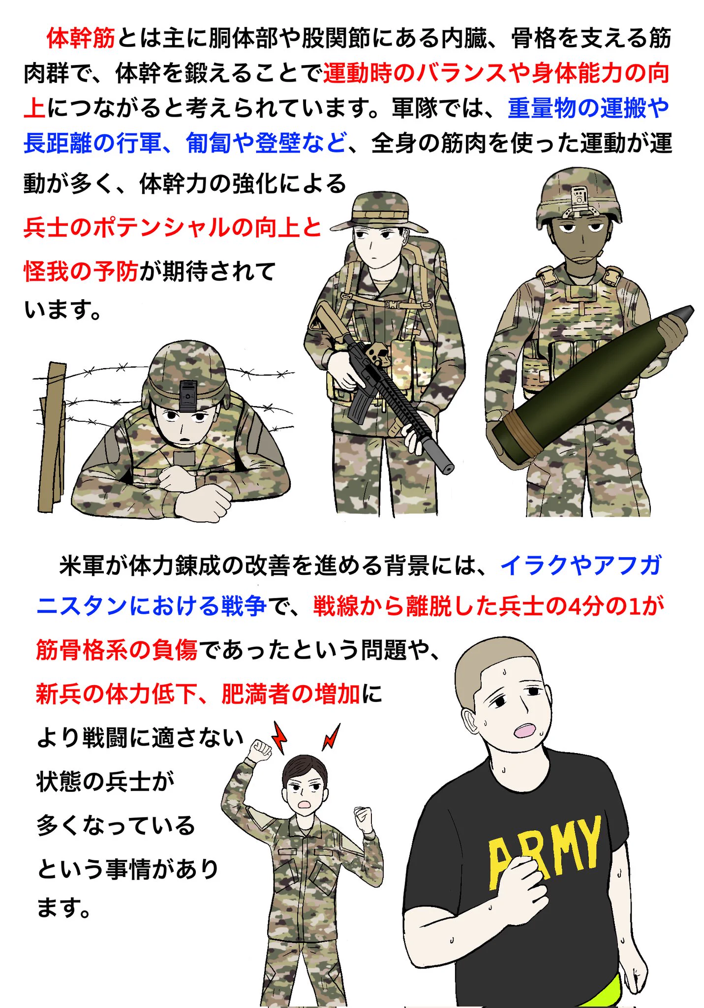 アメリカ軍が採用した新しい体力測定！！プランクについて解説！