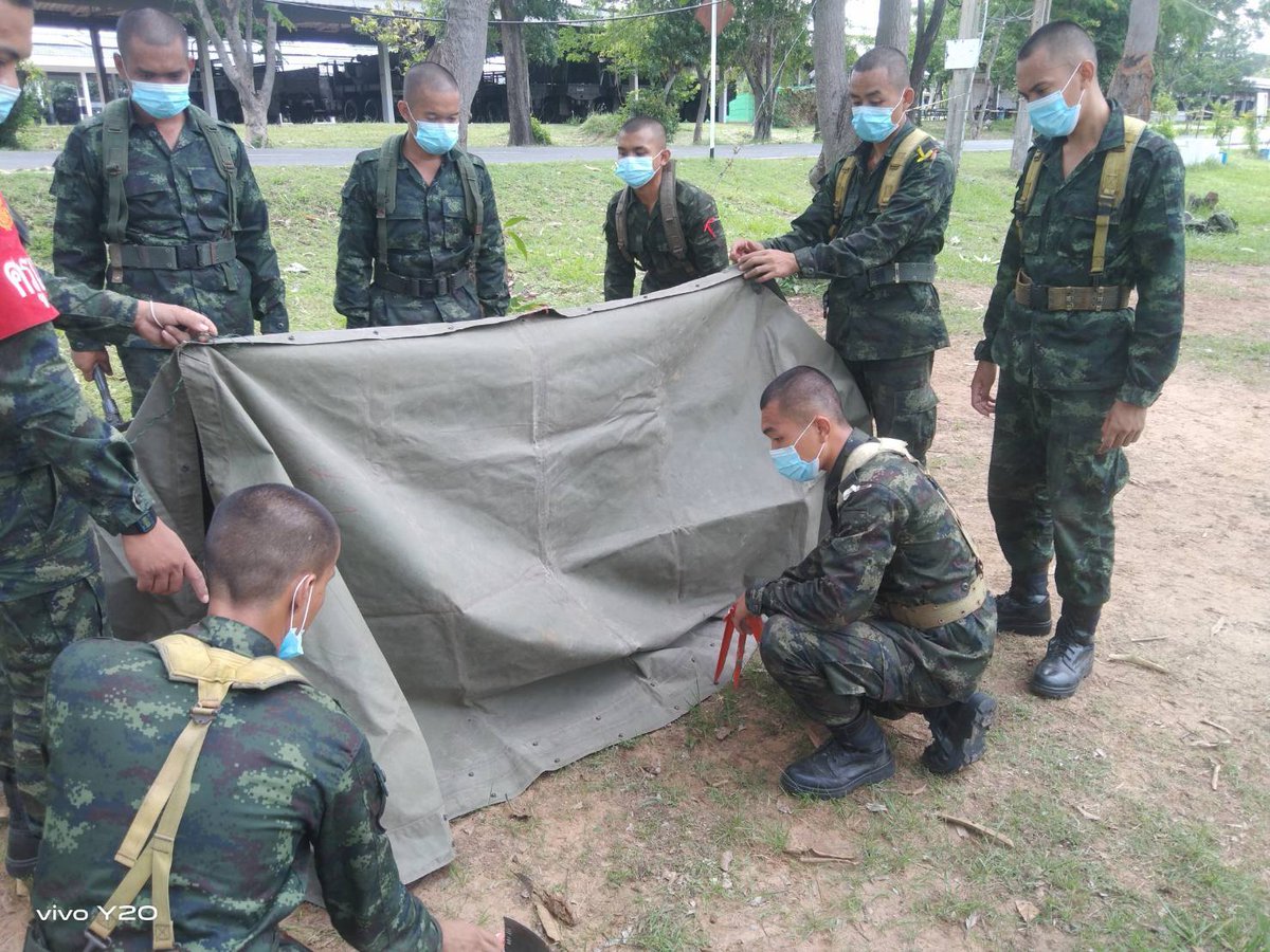 21TankBattalion's tweet photo. " ฝึกแบบค่อยเป็นค่อยไป จากง่ายไปหายาก ภายใต้มาตรการความปลอดภัย ตามนโยบายกองทัพบก ฝึกการดำรงชีพในป่าและตั้งค่ายพักแรมน้องทหารใหม่ 1/65 "  12 มิ.ย.65
#น้องคนเล็ก
#Bootscamp65
#หน่วยฝึกปลอดโรค 
#ทหารใหม่ปลอดเชื้อ
#หน่วยฝึกทหารใหม่ ม.พัน.21 พล.ร.6
#เพราะเราคือครอบครัวเดียวกัน https://t.co/MUhmZ1J7cw