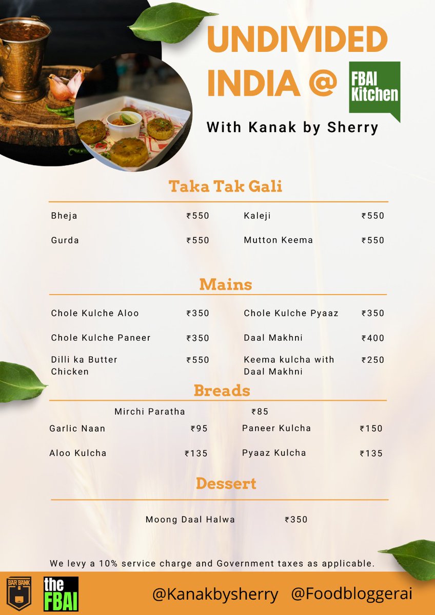 thefbai's tweet photo. #NewMenu Undivided India at #FBAIkitchen at #TheBarBank #Powai #Mumbai by @Chef_SherryM
#GoTry
@salloni @imbevda @kitchenwareby
@VikhroliCucina @HerbsnSpices1 @suskitchenbySu @RPDeoli @SriramMoumita @ShitalKakad @powaiinfo @PlanetPowai @mypowai @PowaiFest @thescousefoodie https://t.co/1iCuifsucW