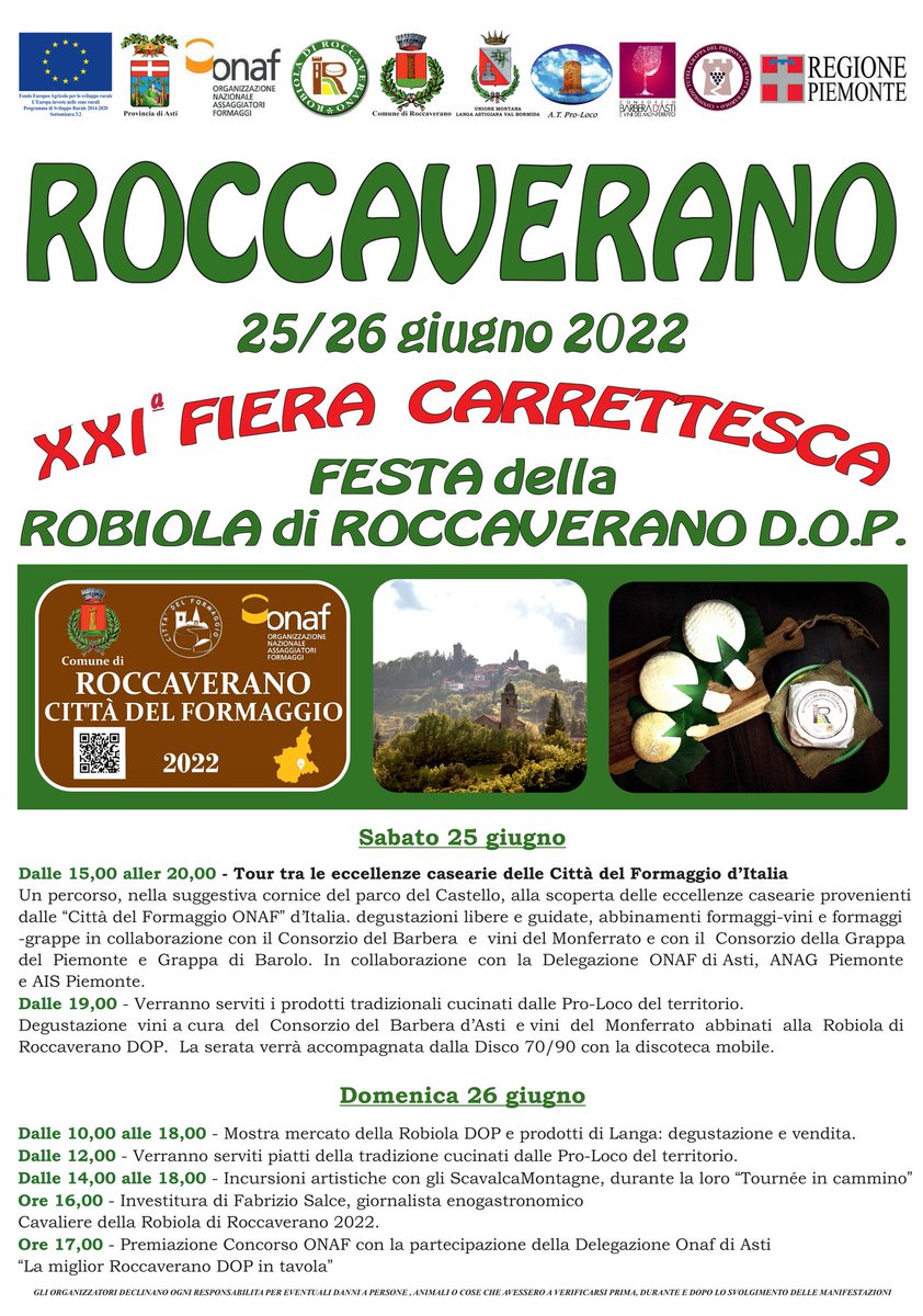 FGarbarino's tweet photo. #segnateviladata Il 25 e 26 giugno a #Roccaverano festeggiamo la nostra cara #Dop e un buon numero di eccellenze casearie italiane che Onaf ha designato proditti simbolo delle #cittàdelformaggio2022
Vi aspettiamo per farvi conoscere  questo mondo di bontà e artigianalità casearia https://t.co/vDR2NcDlCV