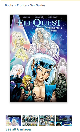 "Books > Erotica > Sex Guides"

<a href="/elfquest/">ElfQuest - Fantasy With Teeth</a> Ok, now I'm curious.