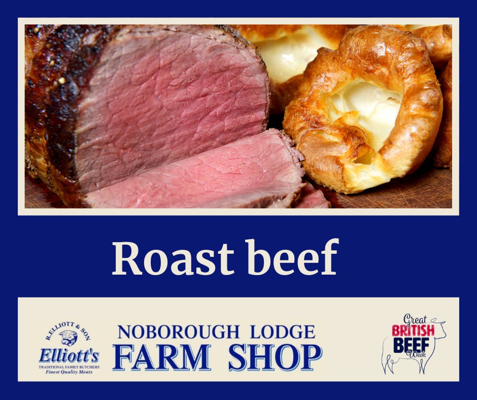 NoboroughLodge's tweet photo. Still time to call in and pick up a roasting joint for Sunday dinner...

Can't beat a tasty joint of Roast Beef, served with all the trimmings

And don't forget that we produce our own native beef cattle too!

#FarmShop #Northamptonshire https://t.co/qrz1QpYF91