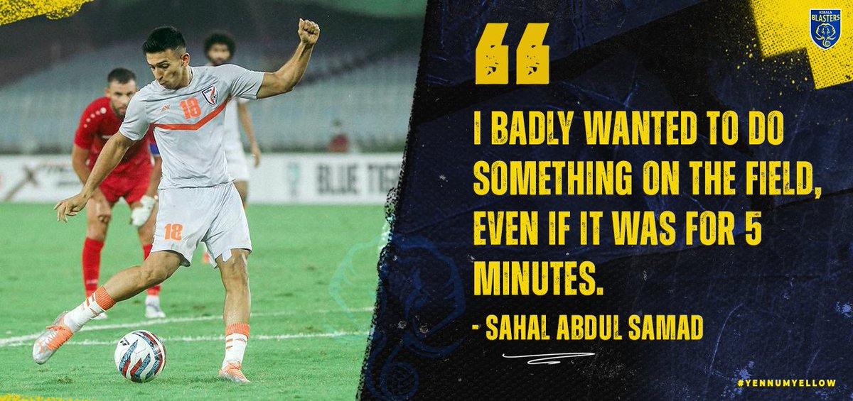 And you did quite the thing, @sahal_samad! 💛

#AFGIND #YennumIndia #BackTheBlue #IndianFootball