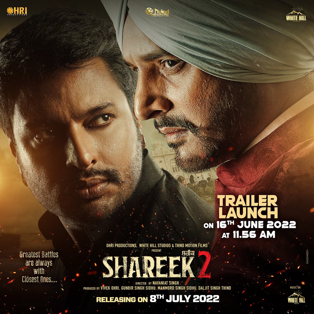 #shareek2 trailer launch on 16th June, 2022

#ohriproductions #whitehillstudios #thindmotionfilms