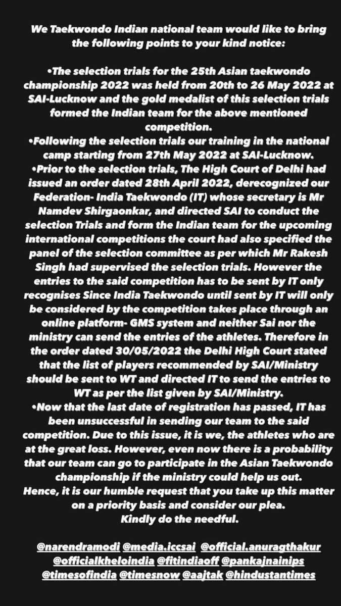 Rodali Barua (@baruarodali) on Twitter photo Kindly do the needful. <a href="/PMOIndia/">PMO India</a> <a href="/narendramodi/">Narendra Modi</a> <a href="/Media_SAI/">SAI Media</a> <a href="/the_bridge_in/">The Bridge</a> <a href="/kheloindia/">Khelo India</a> <a href="/Anurag_Office/">Office of Mr. Anurag Thakur</a> <a href="/ianuragthakur/">Anurag Thakur</a> <a href="/ipspankajnain/">Pankaj Nain IPS</a> <a href="/DGSAI/">DG, SAI</a> <a href="/KirenRijiju/">Kiren Rijiju</a> <a href="/timesofindia/">The Times Of India</a> <a href="/aajtak/">AajTak</a> <a href="/DDNewslive/">DD News</a> <a href="/ABPNews/">ABP News</a> <a href="/BBCSport/">BBC Sport</a> <a href="/BBCHindi/">BBC News Hindi</a> @iamkashishmalik <a href="/Alshay01699580/">Akshay</a> <a href="/MargeretteMaria/">Margerette Maria</a> <a href="/twishakakadiya/">Twisha Kakadiya</a> Kindly do the needful. <a href="/PMOIndia/">PMO India</a> <a href="/narendramodi/">Narendra Modi</a> <a href="/Media_SAI/">SAI Media</a> <a href="/the_bridge_in/">The Bridge</a> <a href="/kheloindia/">Khelo India</a> <a href="/Anurag_Office/">Office of Mr. Anurag Thakur</a> <a href="/ianuragthakur/">Anurag Thakur</a> <a href="/ipspankajnain/">Pankaj Nain IPS</a> <a href="/DGSAI/">DG, SAI</a> <a href="/KirenRijiju/">Kiren Rijiju</a> <a href="/timesofindia/">The Times Of India</a> <a href="/aajtak/">AajTak</a> <a href="/DDNewslive/">DD News</a> <a href="/ABPNews/">ABP News</a> <a href="/BBCSport/">BBC Sport</a> <a href="/BBCHindi/">BBC News Hindi</a> @iamkashishmalik <a href="/Alshay01699580/">Akshay</a> <a href="/MargeretteMaria/">Margerette Maria</a> <a href="/twishakakadiya/">Twisha Kakadiya</a>